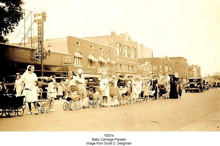 Baby Carriage Parade - 1920's
