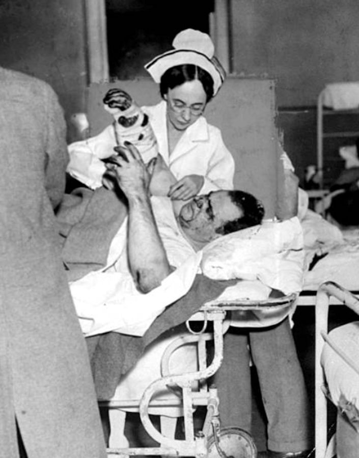 Bernard Rosenkrantz
Bernard Rosenkrantz lies in operating room after he was shot down with gangster boss Dutch Schultz. 

Photo by Windham/NY Daily News
