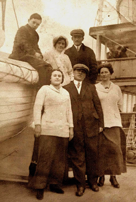 Eitner, Al & Dora on Kron Printz 1912
Al & Dora Eitner were booked on the Titanic but chose to take an earlier ship back to the United States.

Photo from Dan Eitner
