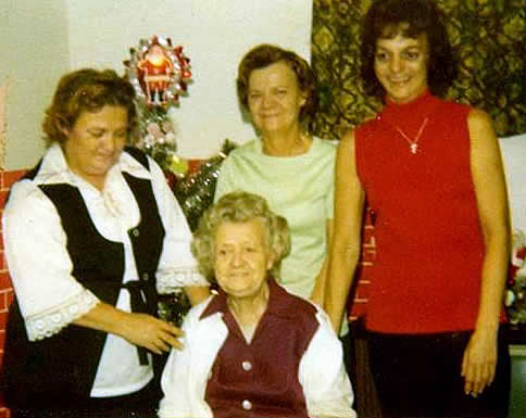 Godfrey Family
(left to right) Gladys Godfrey, Bernice Godfrey, Florence Godfrey, and their mother, Elsie Godfrey, sitting
Photo from Joyce Myers
