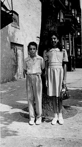 Mango, Carmine & Vivian
Carmine & Vivian Mango-next to abandoned Amsterdam building, corner of Littleton and 16th Aves. Early 1940s
Photo from Veronica Mango
