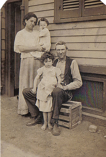 Mannion, Bridget (holding Margaret) and Patrick (holding Mazie)
Lister Avenue home in 1901
Photo from The Mannion Family
