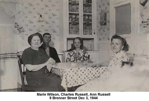 Marie Wilson, Charles Russell, Ann Russell, & Jean Russell
9 Brenner Avenue 
Dec 3, 1944
