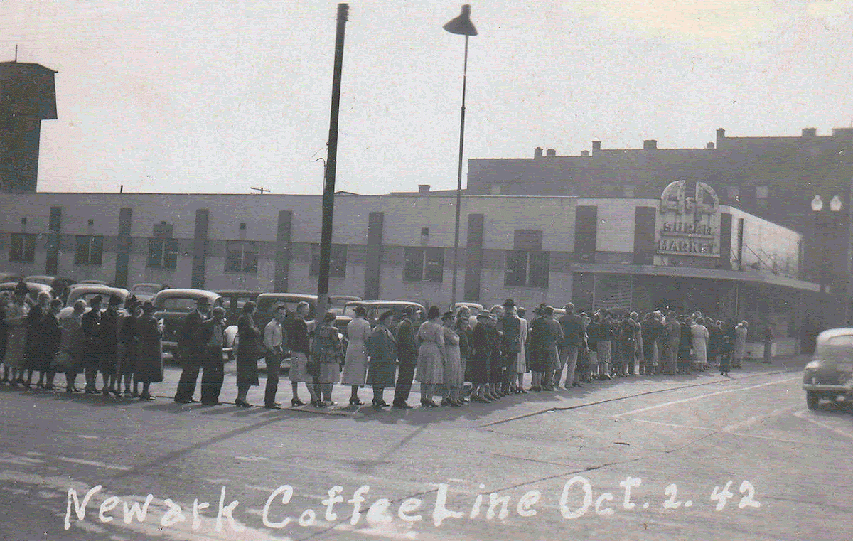 Lining up for Coffee at the A & P
10-02-1942
