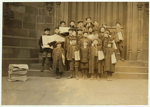 Some of Newark's small newsboys. Afternoon
