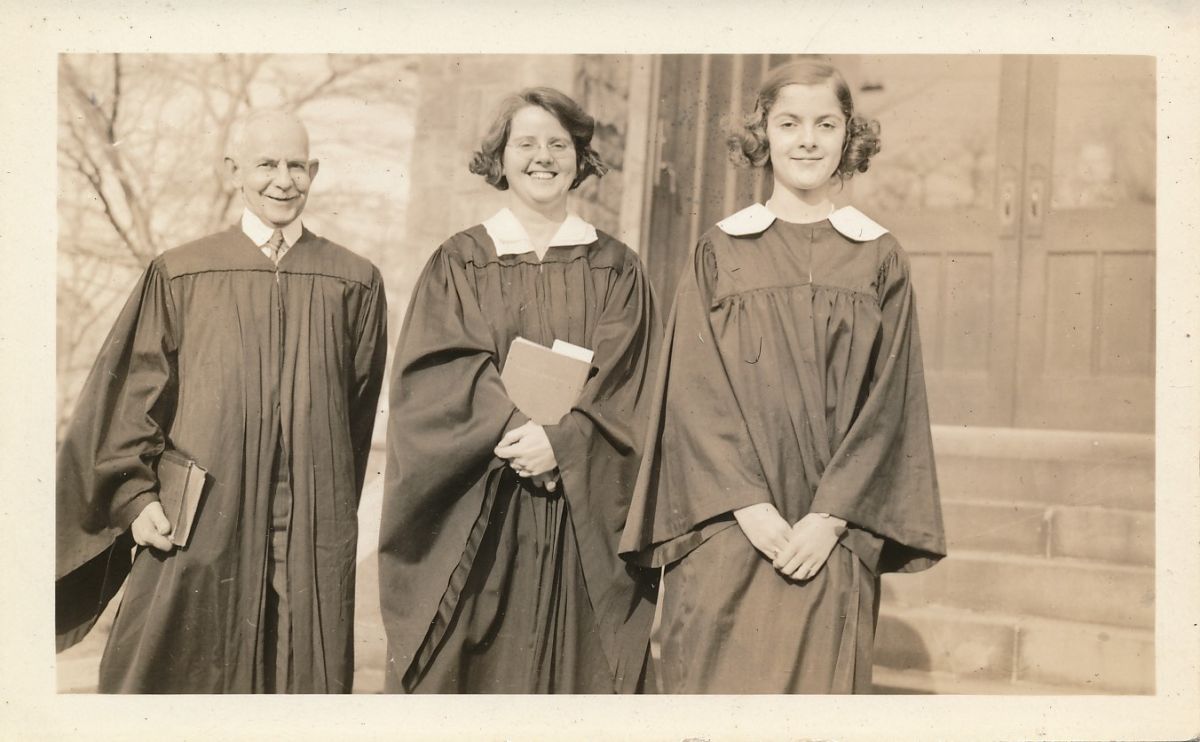 Littell, William F., Littell, Dorothy, Hall, Margaret 
Barringer High School Graduation
