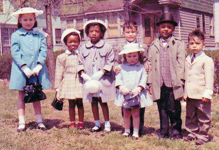 Balot, Diana (Frank)
Diana Balot Frank‎, her brothers and sister, her sister’s friend, Valarie and two neighbors whose names I don’t remember. Easter 1963 or 1964. Homestead Park, Newark, NJ
