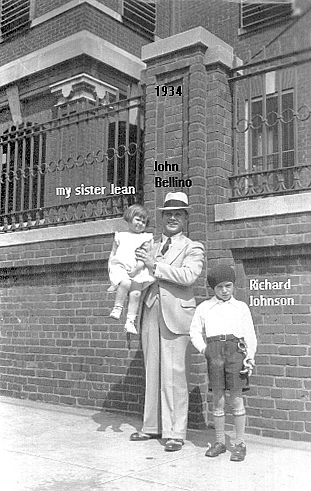 Bellino, John
John Bellino with Jean Messineo and Richard Johnson in front of the House of Detention on Newark Street
1934
Photo from Dave Messineo
