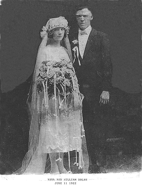 Dolan, William and Anna
From John Gaffney:
This is a wedding picture of my grandparents William and Anna (Capcik) Dolan. They lived at 311 Lafayette St in the earlier years and then at 26 Joseph St after the late 1940s
