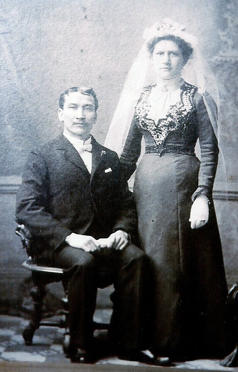 Eisel, Henry & Amanda
Wedding picture of my great-grandparents Henry and Amanda Eisel, born Redmer. It was taken in a Photo Studio in Newark about 1899/1900. Maybe my great-grandfather Henry Eisel was in 1920 the owner of the Eisel Building 653 Broad Street in Newark. He emigrated in 1896 from Germany to New Jersey. I would like to know more about the wedding picture and the Eisel Building. Who has more information? Please contact me: Sonja Dembeck from Germany,    e-mail: sonjdemb@gmail.com
