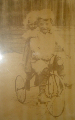 Fitzgerald, Vincent E. with his little sister, "Peggy"
He was the youngest son in a family of 20.
