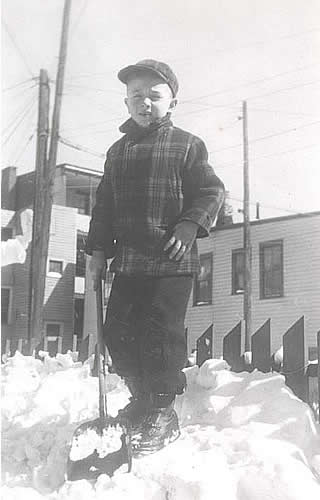 Fred Russell in the Snow
9 Brenner Street 
1947

