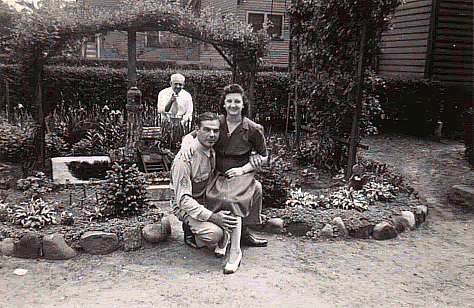 Backyard of 108 Brill Street
Hugo Frederick Geisheimer and Ethel (Frielinghaus) Geisheimer with Arthur Frielinghaus in background.
