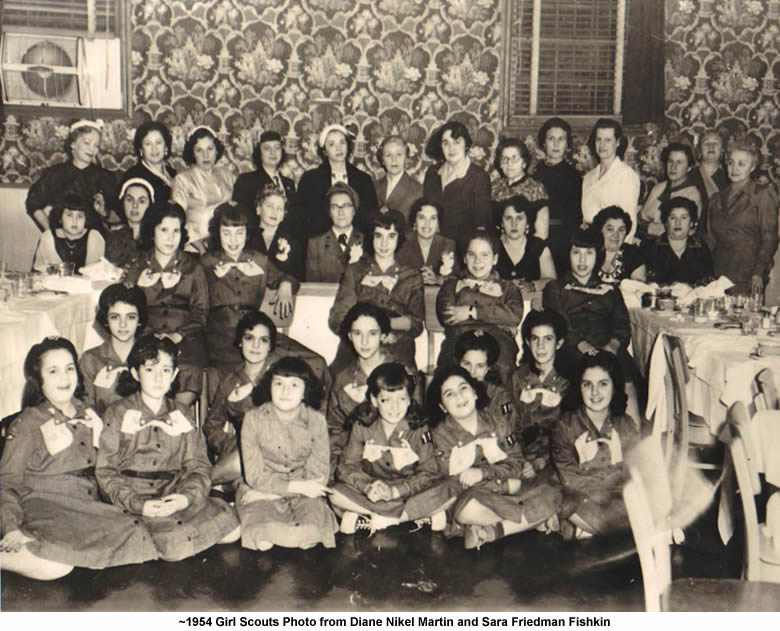 Girl Scouts ~1954
Third Row - Diane Nikel Martin, Sara Friedman Fishkin
