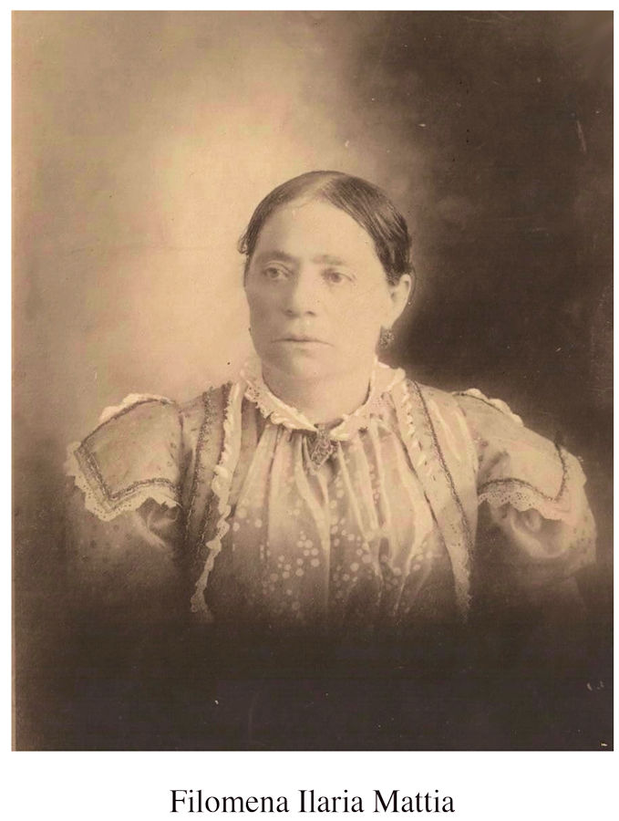 Mattia, Filomena Ilaria
wife of Angelo Maria Mattia
(1845-1915)
Photo from Rita Mattia

