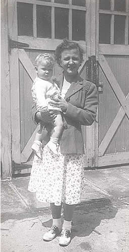 Jean Russell
holding Judy Russell 
1946
