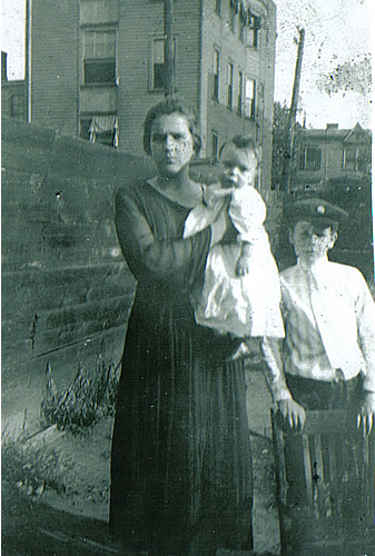 Mannion, Mazie (holding nephew Tommy) and James Mannion
1918 on Lister Avenue
Photo from The Mannion Family
