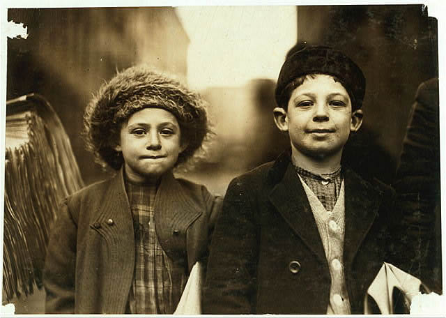 Joseph and Rosy, 10 and 8 yrs. old. He sells until evening. She is one of 5 or 6 girls who sell (afternoons) in Newark
