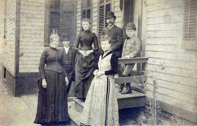 Denbigh, William H. Family
This is an 1895 photo of the William H. Denbigh family.  The location is most likely 155 Passaic Avenue (now Raymond Blvd) midway between Fillmore & Providence/Read Street.  Today it is a parking lot.  Photo from William R. Denbigh.
